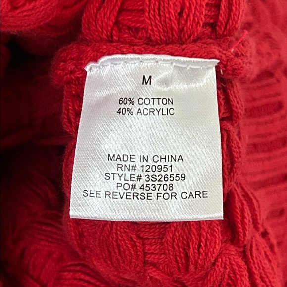 Hippie Rose crop top red sweater Medium NWT - Picture 5 of 7